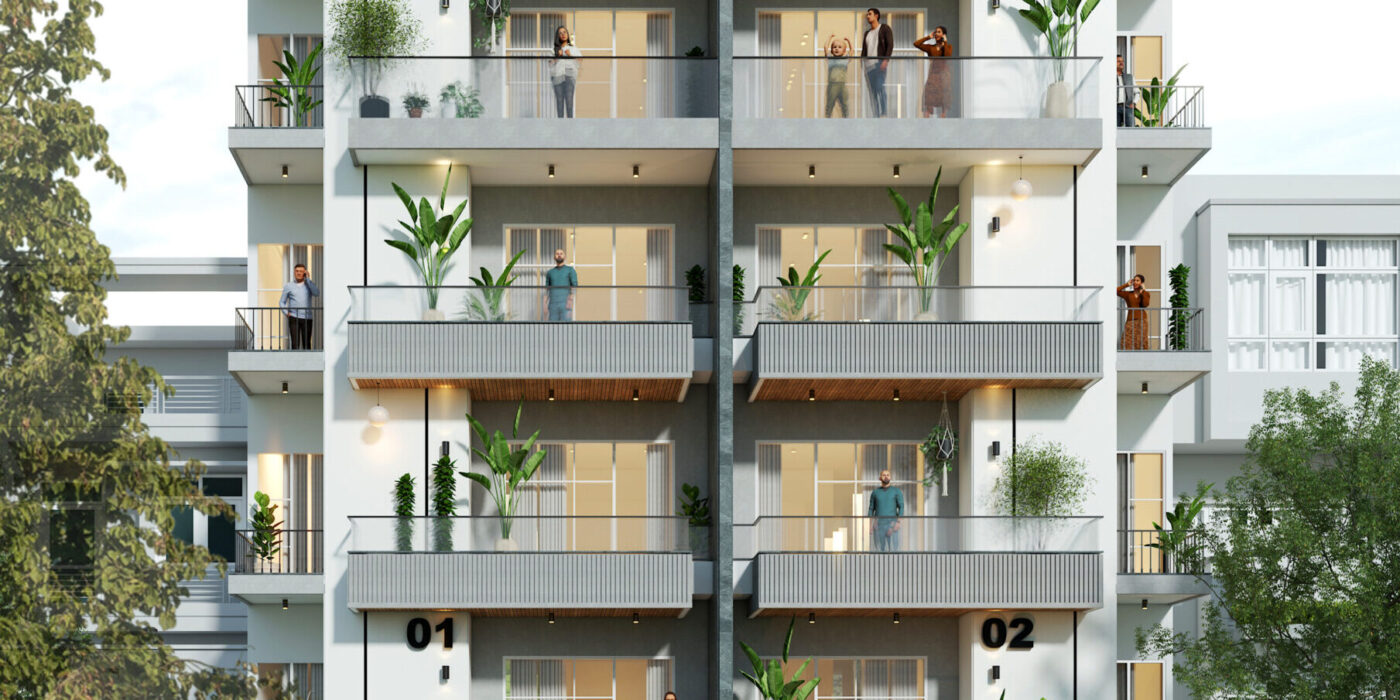 Inside Flamingo 70A front elevation by CS Realty, showcasing ready-to-move luxury 3 BHK floors in Sector 70A Gurgaon.