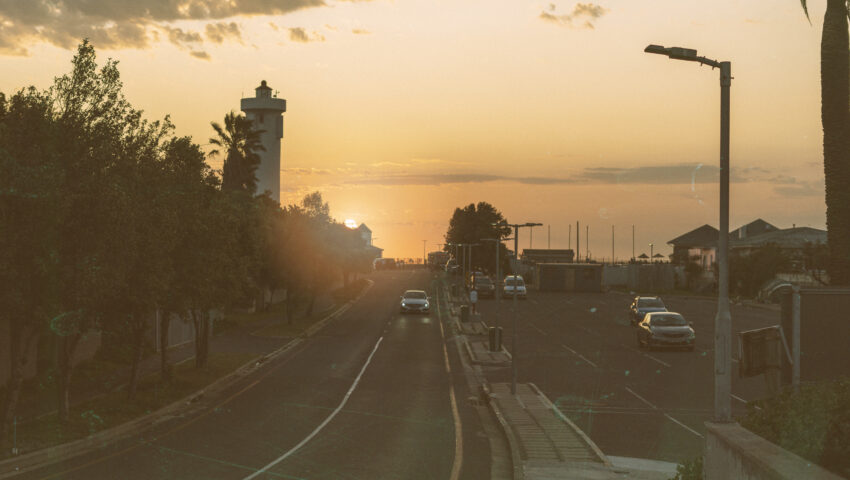 Peaceful road leading from Gurugram towards Mandi Gwal Pahari at sunset