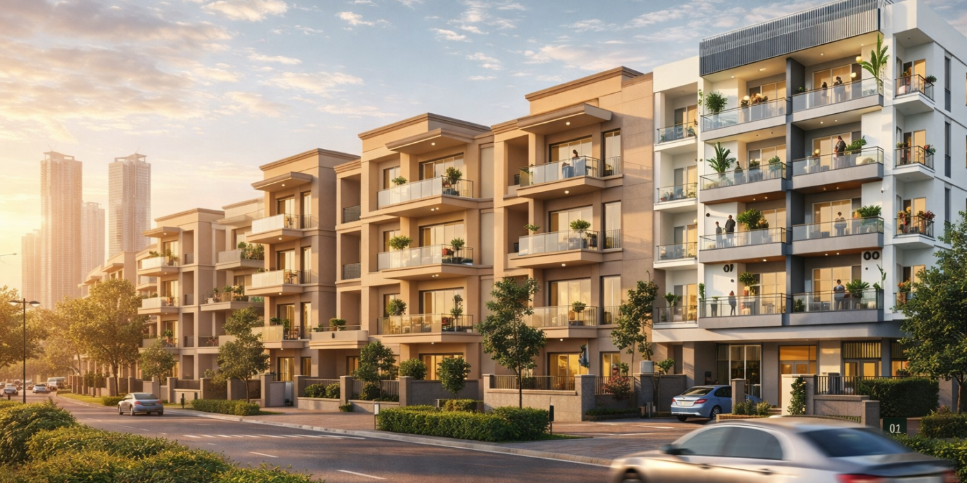 Low-rise luxury residential buildings in Sector 70A Gurgaon